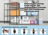 Modular Wire 120x45cm Steel Shelving Black With Fixed Legs For Garage Kitchen Or Retail V63-841031