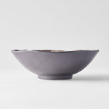 Bowl Irregular 22cm Akane Grey Glaze V637-C0695