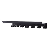 Floating Shelf Organizer Carbon Steel Wall Mounted Gym Equipment Storage Rack 7 Hooks Heavy Duty V1294-YM0901-3117250175311