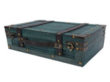 Wooden Chest Vintage Wood Storage Trunk with Lid Retro Suitcase Portable Box Ancient Photography V1294-YM0901-3117250191712