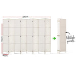 Artiss 8 Panel Room Divider Screen 326x170cm Woven White RD-C-8001-8P-WH