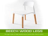 4X Retro Belloch Stackable Dining Cafe Chair WHITE V274-FT-J919-WH4