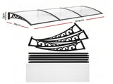 Instahut Window Door Awning 0.8mx3m Transparent AWN-08X3-CLR