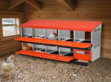 2 Tiers Chicken Nesting Boxes, 10 Compartments, Metal Egg Laying Boxes with Protective Collection V952-JSCDX3045INCT4Y3W002V0