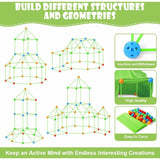 174 Pieces Plus a Tent Building Kit for Kids Glow in Dark Air Fort Building Toys V1237-ZY-203-0435