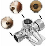 Solid Brass 3-way valve, 3-way diverter valve, 3-way shower valve, G1/2" T-adapter valve, for V1189-LC-LY-00077