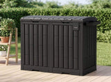 Gardeon Outdoor Trash Cans Dual Compartment Trash Can 220L Black OTC-220L-BK
