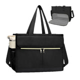 Black Large Capacity Insulated Lunch Tote Bag with Shoulder Strap Leakproof Cooler Handbag V888-ELOSUNG38500