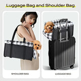 Portable Pet Car Seat for Small Dogs & Cats, Foldable Center Console Pet Bed with Safety Tether, V1341-ZY-LZFMP3TQ-GREY