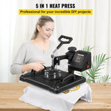 VEVOR Heat 12 X 15 Inch 5 In 1 Heat 1250 W Heat Machine Swing Away Black Heat V952-DGNTHJWHYJXHS0001V3