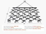 Drag Harrow, 1.2x1.2 m Durable Chain Harrow with 69 Sharp Teeth, Suitable ATV UTV Tractor, Ideal V952-LP44FTDPK0002OK0ZV0