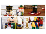 4Pcs 30cm Christmas Nutcracker Soldiers Wooden Soldier Nutcracker on Stand Home Decor Christmas Gift V1294-YM0717-10065654
