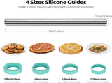 18/8 Stainless Steel 16 inch Adjustable Rolling Pin with Silicone Removable Thickness Rings, V1258-DP02-C-365