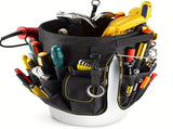 Black bucket organizer, storage, heavy duty organizer, multiple pockets, DIY V1106-148-SIL-80786