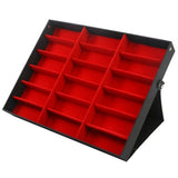 18 Grids PU Leather Eyeglass Glass Display Storage Cases Folding Cover Sunglasses Box Organizer V1294-YM0717-10031477