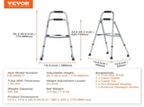 Folding Hemi Walker One Arm Mobility Walker for Senior & Adjustable Height V952-DBZXCL000000VUTKPV0