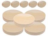 Beige Wood Slices 8x2cm Round Craft Discs, Smooth Unpainted Wooden Circles for Home Decor and V1370-AZ4-11981