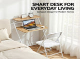 Artiss Laptop Desk Foldable Study Desk Home Office Oak LA-DESK-C-60D-FOLD-WD