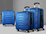 Wanderlite 3Set 20-24-28 Inch with TSA Lock Spinner Carry On Hard Shell Travel Suitcase LUG-ABS-BOS-3SET-BU
