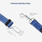 Dogs Cats Car Seat Belts, 2 Packs, Vehicle Harness, Pets Safety Seatbelts, Elastic, Adjtable, V1258-DP02-F-544