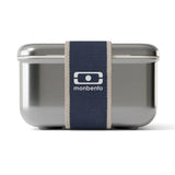 Monbento Mb Sense L The Microwave-Safe Metal Lunch Box - Natural Blue V398-MO-82270060