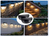 Raised Garden Bed Solar Lights Magnetic with Dusk to Dawn Sensors Wide Angle IPX4 Waterproof Solar V1107-118-48079-WHT-8PACK
