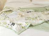 Premium Cotton Summer Quilt - Ultra Soft Breathable Coverlet Bed - Lightweight Washable Blanket V1366-AZ2-W-26996