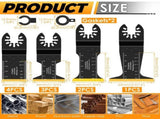 10Pcs Titanium Bimetal Oscillating Saw Blade Set Efficient Oscillating Multi Tool Blade for Cutting V1192-AZ-W-21711