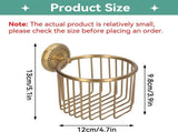 Brass Toilet Paper Holder, Wall Mounted Holder Vintage Bathroom Roll Basket Antique Tissue Storage V1259-DP01-A-814