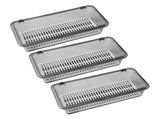 Chopstick Storage Box Grey PP for Kitchen Utensil Organization 3Pcs V1192-AZ-W-32861