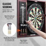 VEVOR Dartboard and Cabinet Set Official Size Complete Accessory Steel Tip Dart V952-MJTZZXBSKJK08JZLXV0