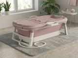 CARLA HOME Foldable Bathtub Adult - Collapsible Soaking Tub - Pink - Folding Bathub V178-36496