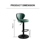 Bar Stools Kitchen Bar Stool Leather Barstools Swivel Gas Lift Counter Chairs x2 BS8405 Green V255-8405-GREEN