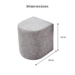 Ottoman Stool Linen Fabric Footstool Foot Rest Pouffe Pouf Seat - Dark Grey V274-FT-GQSST03-GY1