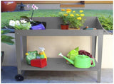 Potting Bench Table Slate Grey 100 x 55 x 101cm V178-67258