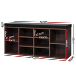 Artiss Shoe Rack Cabinet Bench 10 Cubes - Walnut FURNI-O-SHOE-BEN102-WAL