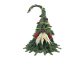 Artificial Mini Xmas Tree 15.7 Inch Cute Old Man Tabletop Artificial Xmas Pine Tree with Wooden Base V1294-YM0901-240709HL09-1