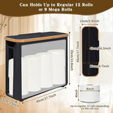 CARLA HOME 2 pack Toilet Paper Storage Basket Holds Up to 12 Rolls with Bamboo Lid and Handle for RV LSB-36239