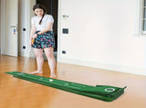 HUAEN Indoor Office Golf Putting Mat, 8-Foot Putting Green, Alignment Guide Included, Lightweight, V1102-HEGRF-001