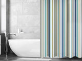 12 Hooks Shower Curtain, Water-Repellent Bathroom Curtain with Romantic Stripes, Style 1, 180 x 180 V1237-ZY-917-306
