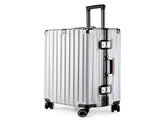 Aluminum Alloy Hard-Shell Suitcase with TSA Lock -22" Spinner Luggage in Silver V888-ELOSUNG11010