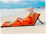 Reclining Beach Mat 15x43.3x15.8/15x26.8x15.8'' Oxford Cloth Waterproof Foldable Beach Lounge Chair V1259-DP01-A-2698