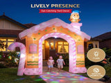 Jingle Jollys Christmas Inflatable Gingerbread Man Candy 3.2M Illuminated Decorations XMAS-INF-DOOR-GINGER-10FT