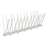 20 Pack Bird Spikes for Pigeons Small Birds 30cm Stainless Steel Bird Deterrent Spikes for Fence V1294-YM0901-3111240102611