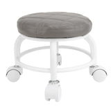 Low Roller Seat PU Leather Low Stool Mute Wheel Swivel Low Height Round Roller Chair for Home Office V1294-YM0901-3116240026812