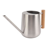 Watering Can 900ml Stainless Steel Long Spout Wooden Handle Elegant Flower Watering Pot for Garden V1294-YM0706-3111230174013