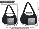 Quilted Puffer Tote Bag Purse Puffy Crossbody Shoulder Bag,Lightweight Nylon Hobo Bag Puffer V1258-DP02-F-447