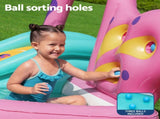Bestway Inflatable Butterfly Kids Play Pool Park with Slide 180cm Pink BW-POOL-PLAY-53175