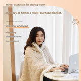 Blue 90140cm Textured bar knit pattern Sherpa Fleece and Taffeta Throw Blanket Soft Loungewear V888-ELOSUNG53456