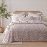 Bianca Myra Blush Floral Jacquard Bedspread Set King Single V442-BCA-BEDSPREAD-MYRA-BLUSH-KS